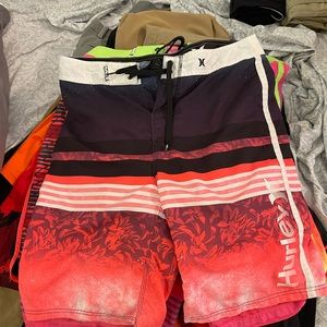 Red Hurley board shorts